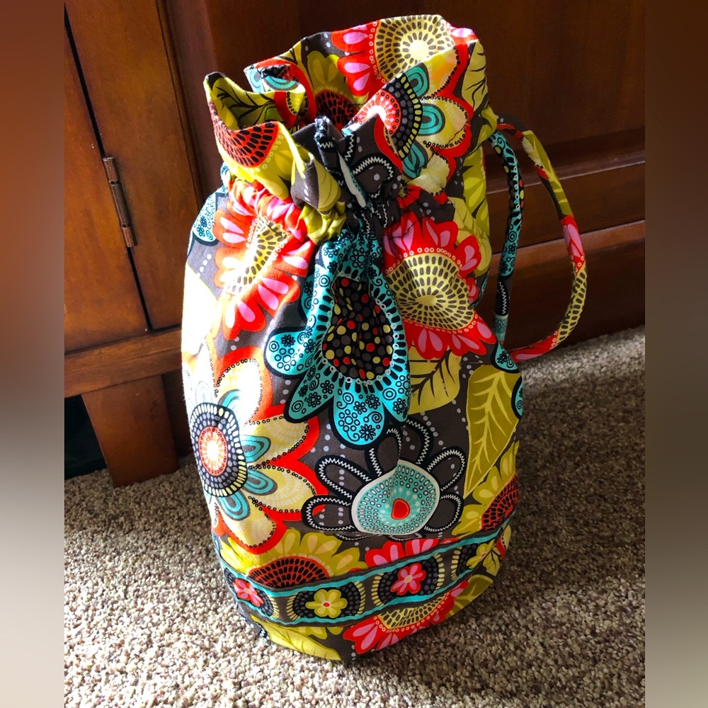 Vera Bradley water resistant drawstring bag. EUC